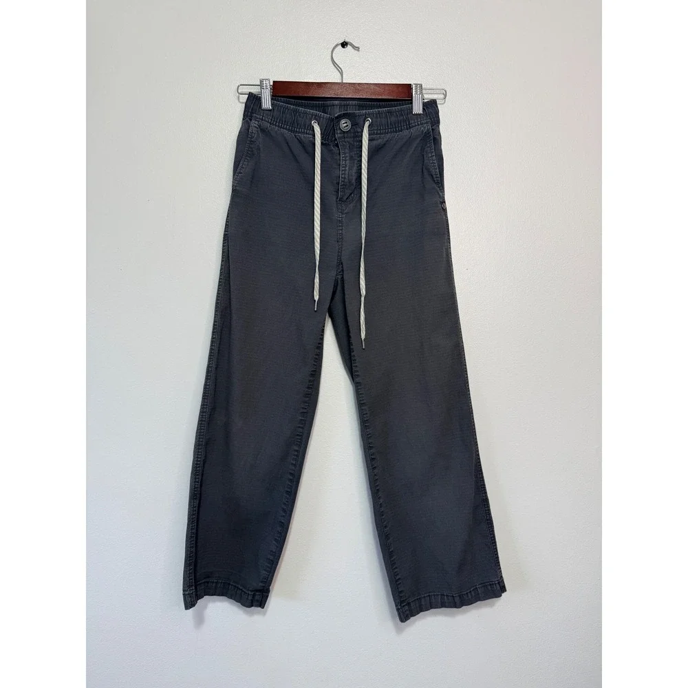 Vuori Ripstop Pant Charcoal Grey Organic Cotton Straight Leg VW416‎ Womens XS